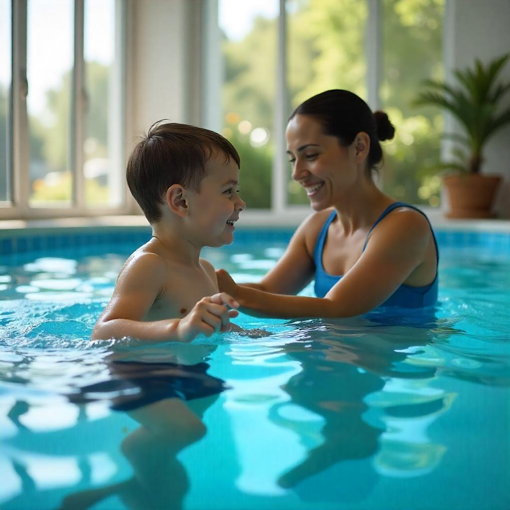 Child receiving physiotherapy